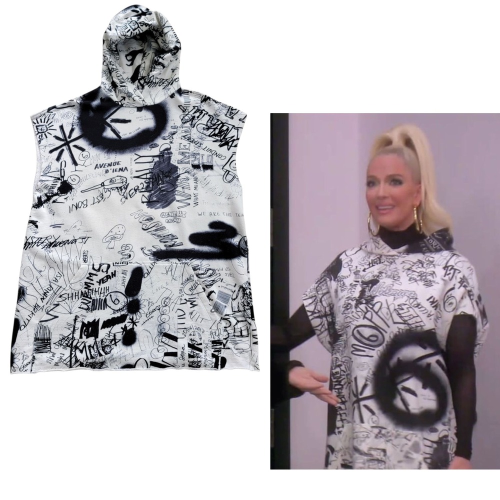 Maison Margiela MM6 Womens Hoodie Oversized Print ASO‎ Streetwear Shirt Dress